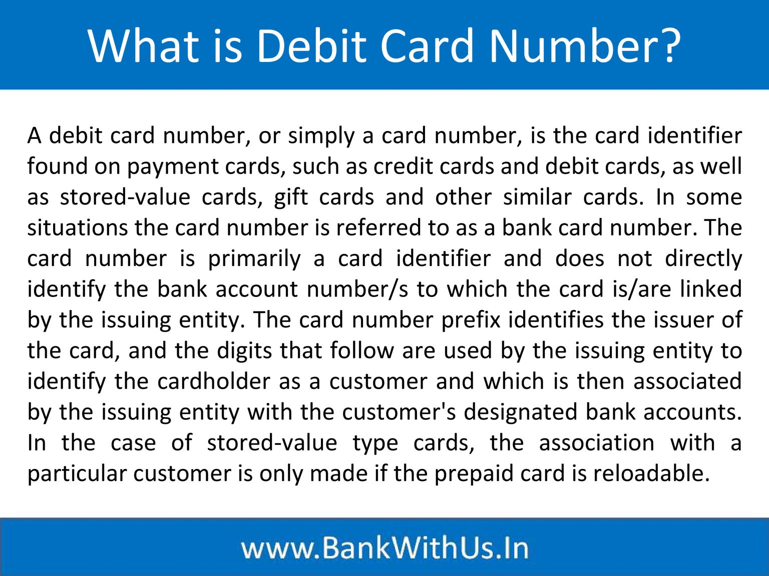 how do debit cards numbers work