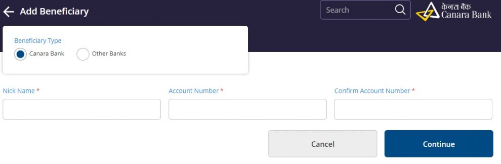 How to Add Beneficiary in Canara Bank? - Bank With Us