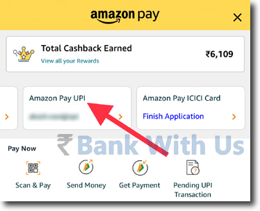 Select Amazon Pay UPI